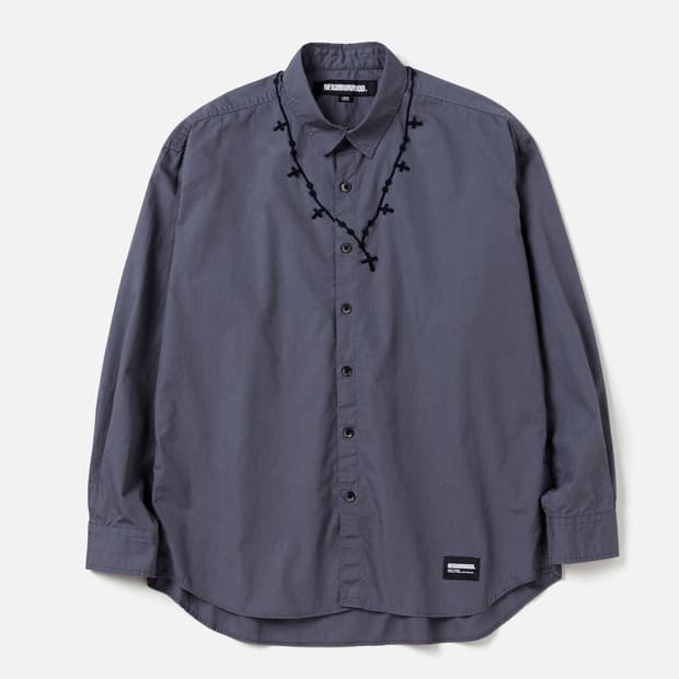 [L] 네이버후드 cross embroidered shirts 셔츠