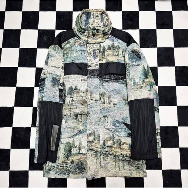 (버질 아블로 착용)오프화이트 마네 명작 자카드 레이크 파카 S