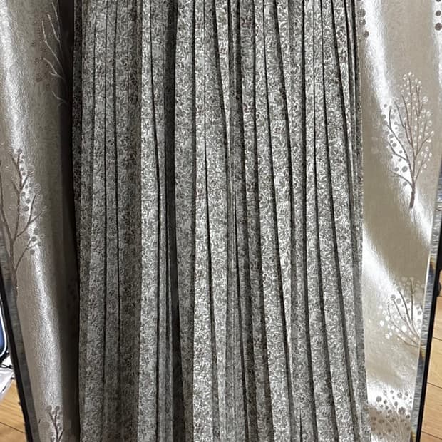 빈티지 꽃 롱 플리츠 스커트