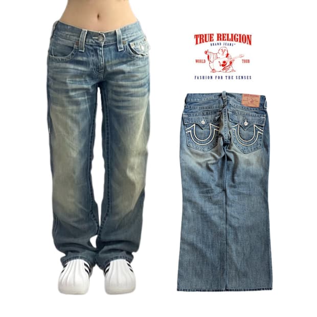 트루릴리전 Y2K 리키 워싱 데님팬츠