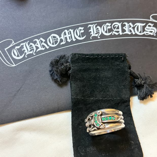 크롬하츠 대거링 파베 에메랄드 origin us10