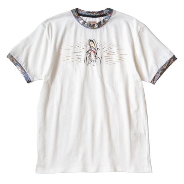 캐피탈 마리아 저지 글리터 링거티셔츠