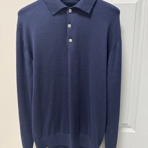 일괄판매 베르노 verno 블랙 베이지 모크넥 니트 매너그램 폴로니트