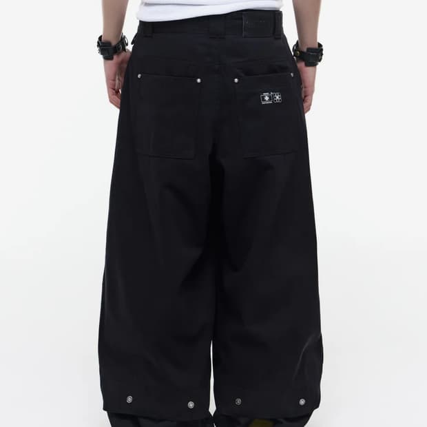 오퍼스0012 멜티드 코튼 팬츠 블랙 