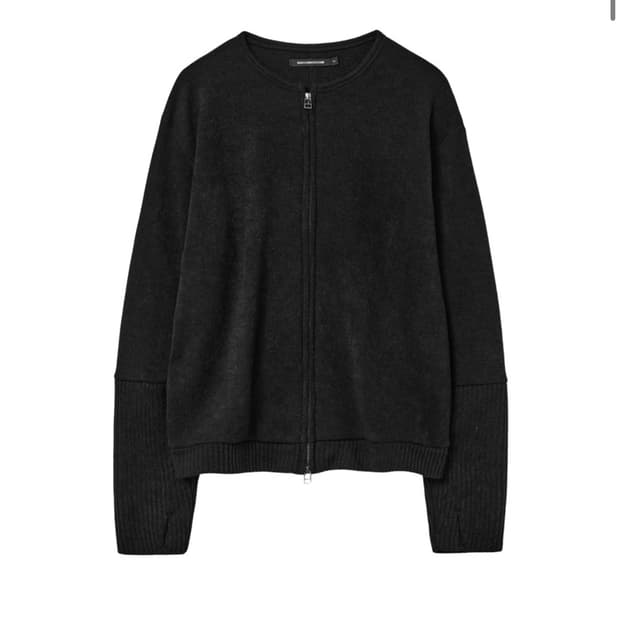Hatchingroom layer cardigan (black) (4)