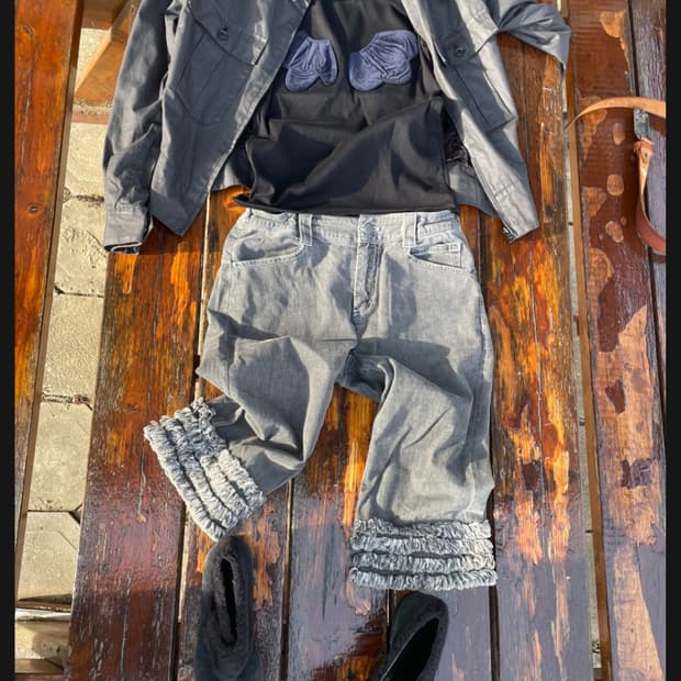 꼼데가르송 가슴 패치 티셔츠