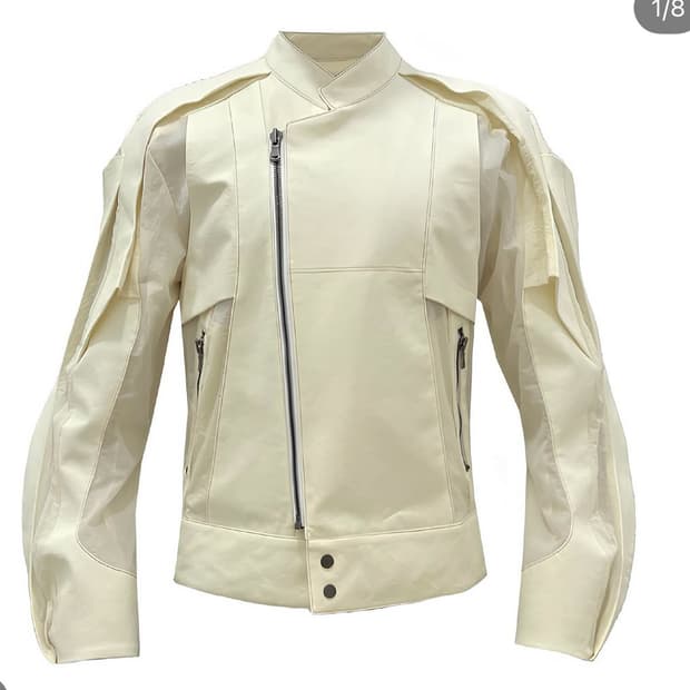 Carnet 오프 화이트 크러스터션 쉘 자켓 레몬 L