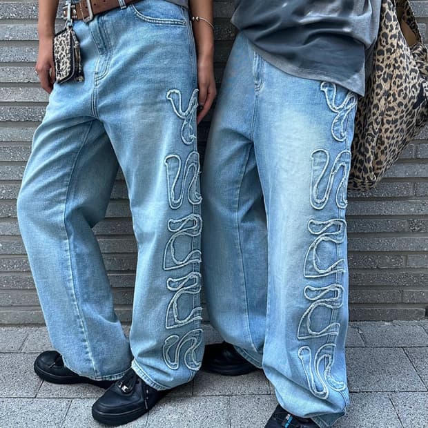 껌 다이닛 콜라보 데님 팬츠 S