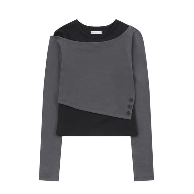 미세키서울 Layered slit long sleeves