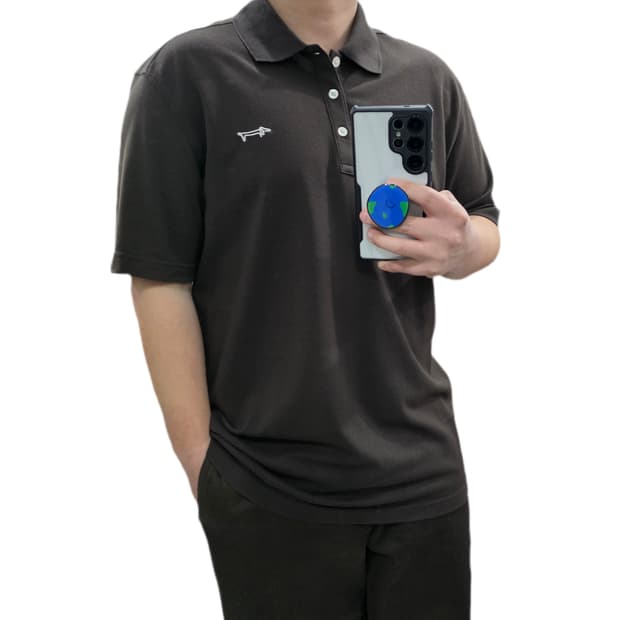 105 루이까스텔 반팔 카라티 브라운