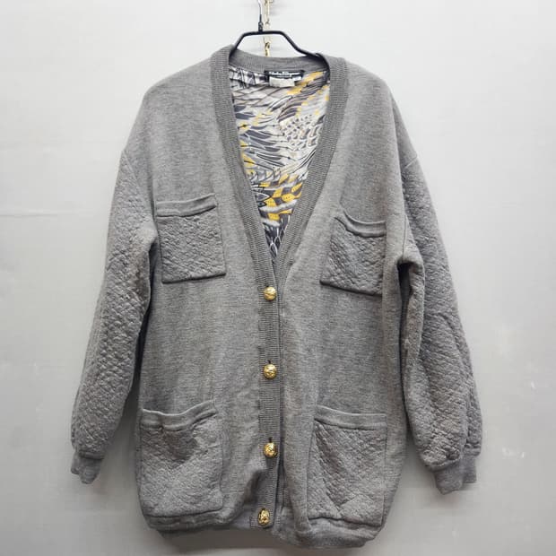 살바토레 페라가모 4포켓 울 가디건 M(L)