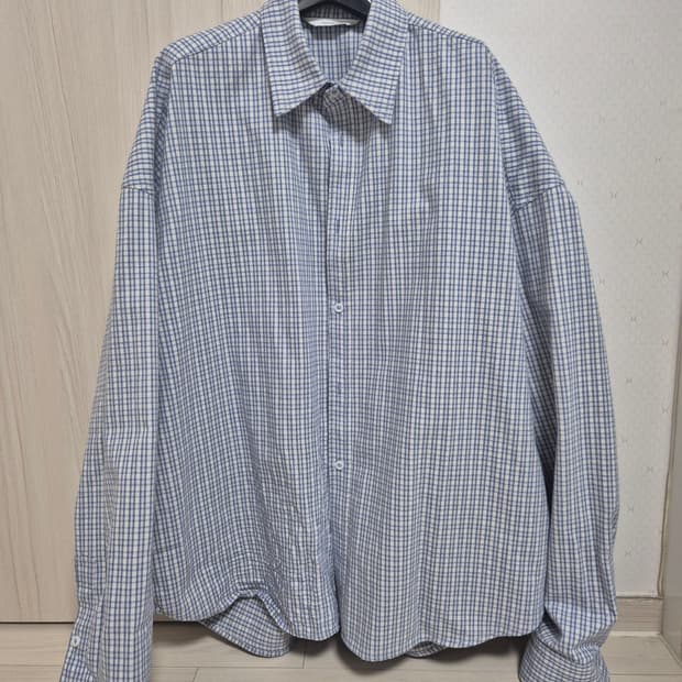 [1] 논노드 플렉서블 스트링 체크셔츠 재패니즈 스카이블루