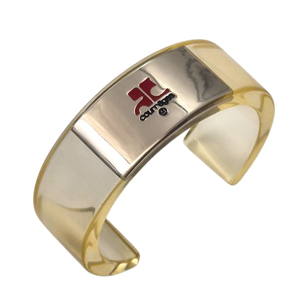 90s 꾸레쥬 실버925 스포티 클리어 뱅글