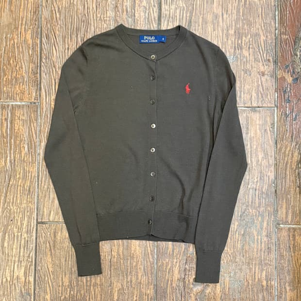 [HI] Polo 폴로 커튼 가디건 차콜