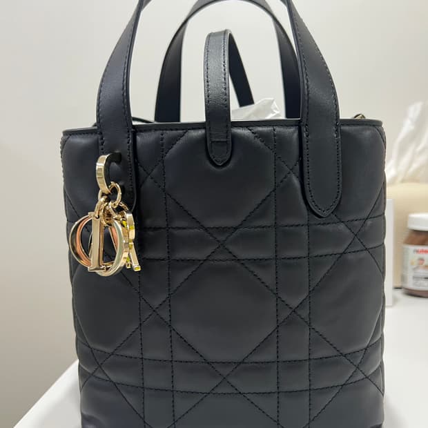 디올 뚜주흐 버티컬 토트백 스몰 블랙