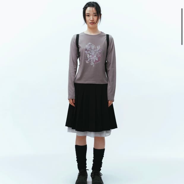 코이세이오 더블 플리츠 스커트 1사이즈