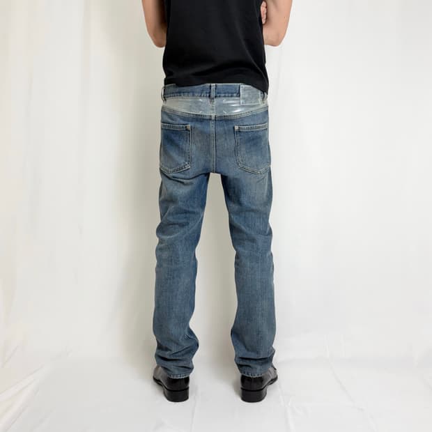 18fw 마르지엘라 pvc 패치 데님팬츠