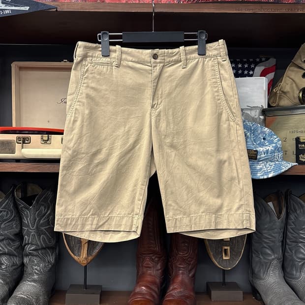 신형라벨 폴로 랄프로렌 클래식 치노 쇼츠팬츠 포니자수 진베이지 N1110