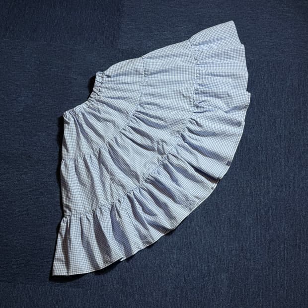 모리걸 체크패턴 캉캉 스커트