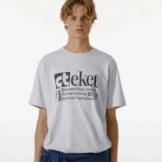 테켓 Plan Tee Melange Gray 반팔