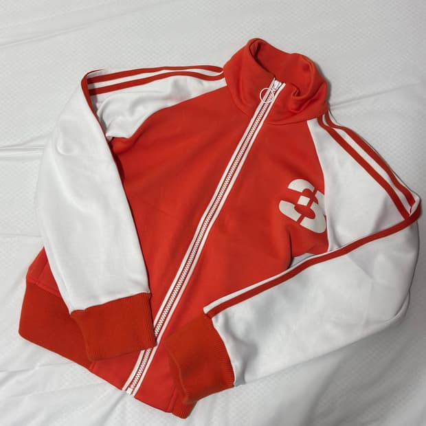 아디다스 트랙탑 져지 오렌지 배색