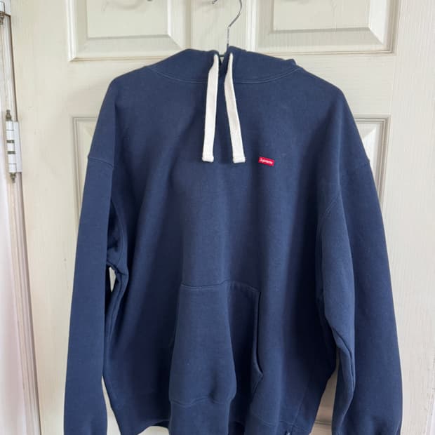 슈프림 스몰박스 후드티 네이비 L사이즈