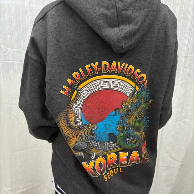 할리데이비슨 코리아 바앤실드 드래곤 후드집업