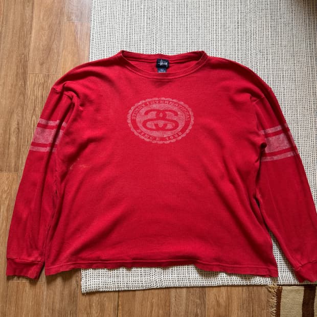 90s USA 스투시 써멀 롱슬리브