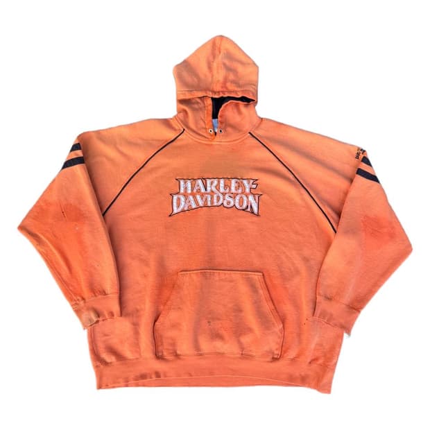 Harley Davidson spell out damage hoodie