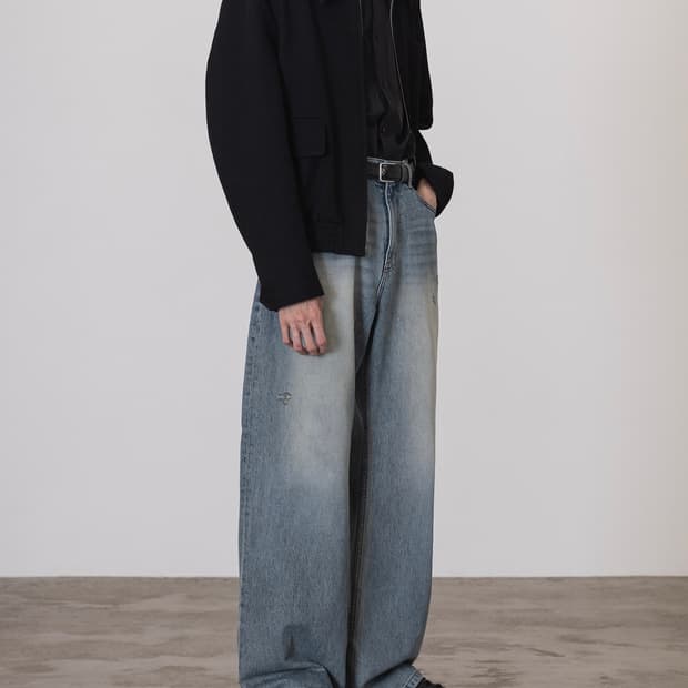 28) 벨리에 트루와이드 데님 빈티지 인디고