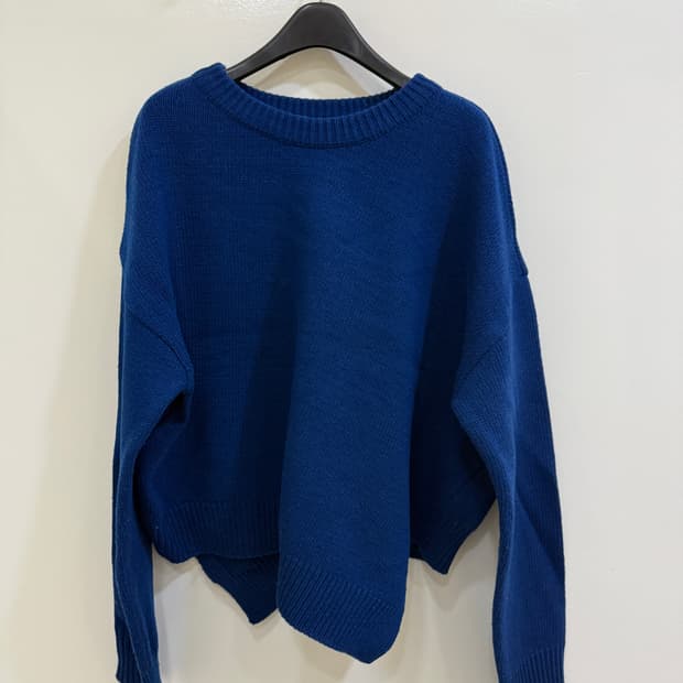 톰보이 딥블루 니트 스웨터 정품