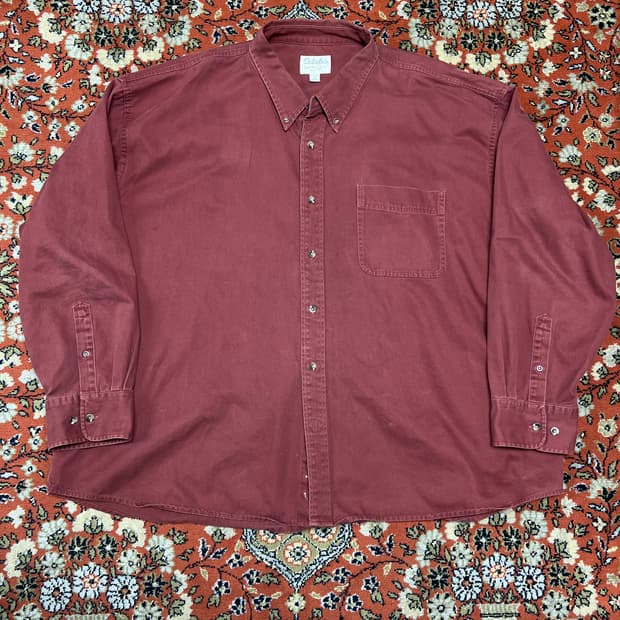 [4XL] 카벨라스 빅사이즈 워크 셔츠 버건디
