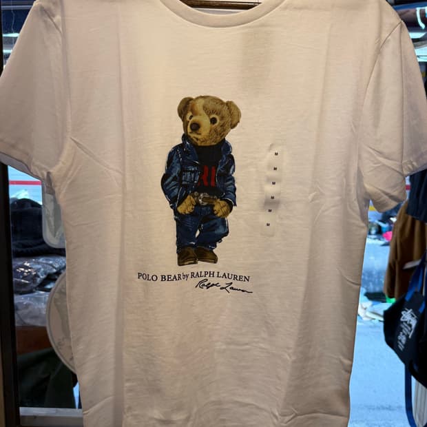 폴로 랄프로렌 코튼 베어 화이트 반팔티