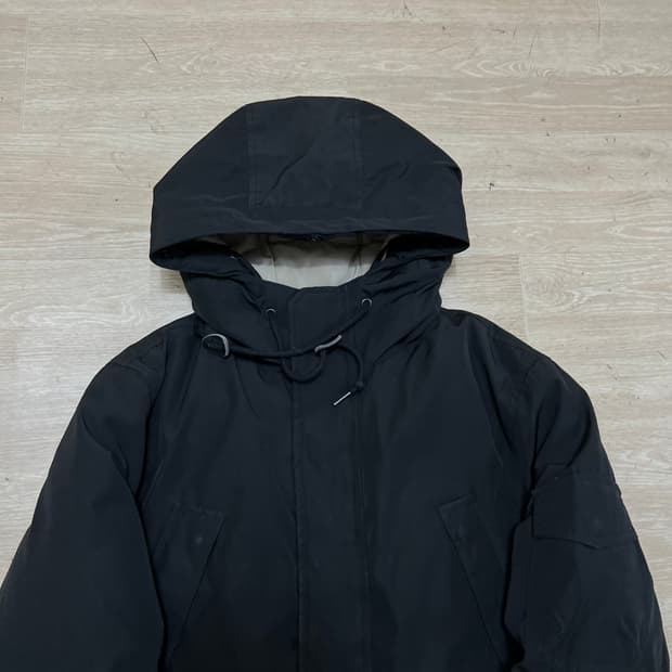 이스트쿤스트 덕다운 밀리터리 후드 파카 패딩 점퍼 [블랙] L/100