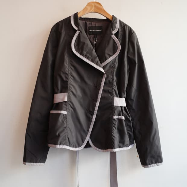 EMPORIO ARMANI 아르마니 사선 나일론 자켓