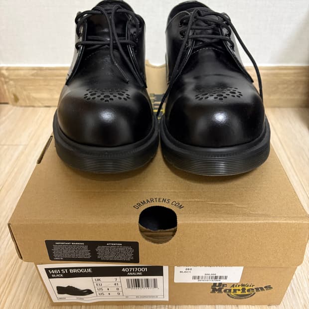 닥터마틴 1461 브로그 블랙 260
