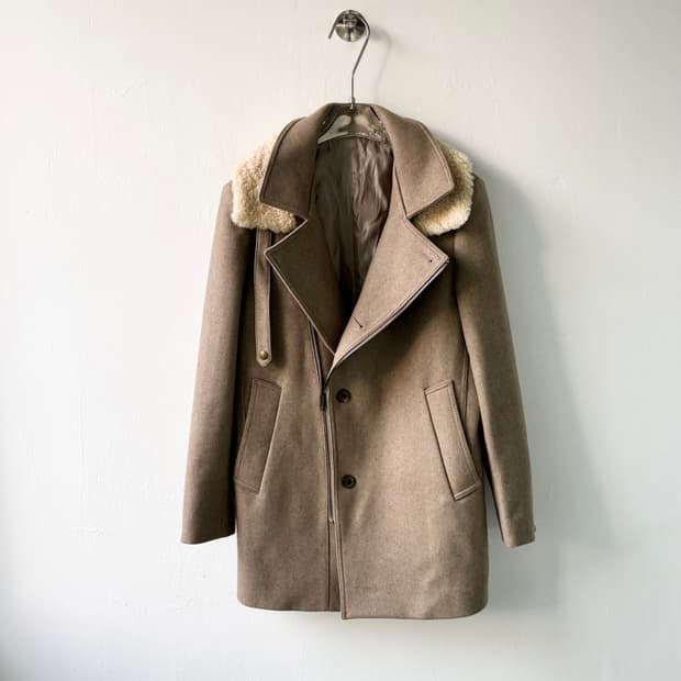 솔리드옴므 by 우영미 하이넥 더블 피코트 