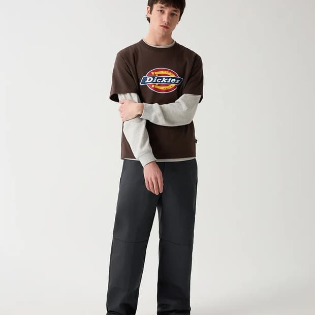 (새상품) 디키즈 루즈핏 더블니 워크 팬츠 차콜 31 x 32