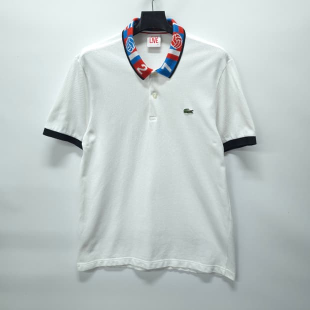 라코스테 라이브 남여공용 칼라 패턴 배색 반팔 피케 셔츠(4사이즈)