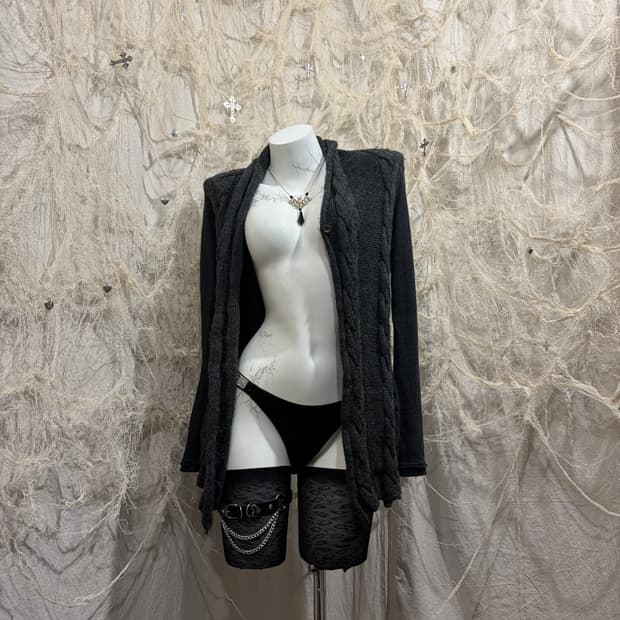 00‘s Grunge cable knit Cardigan