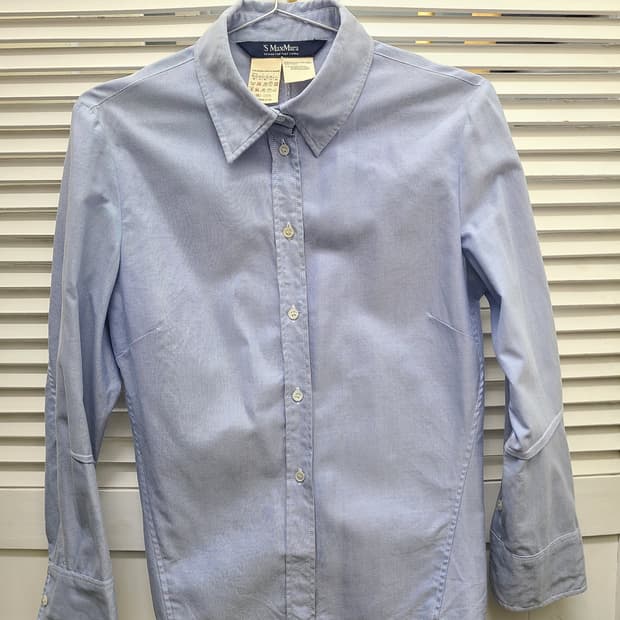 막스마라 스카이블루 셔츠