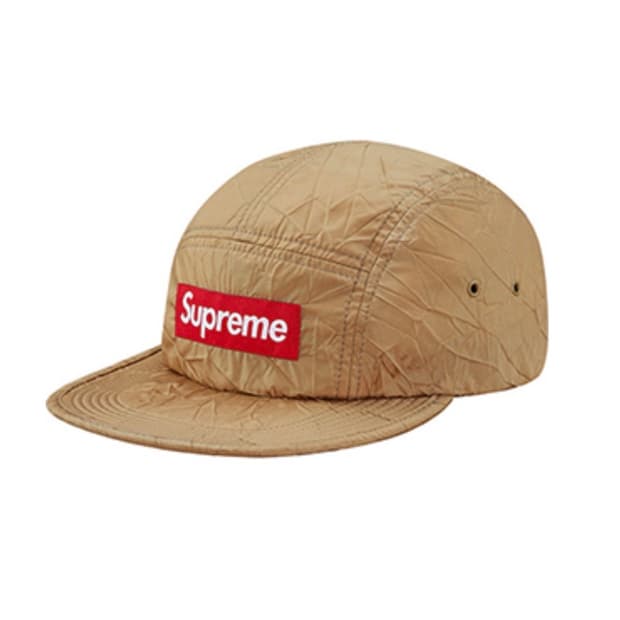 supreme wrinkled nylon soft camp cap