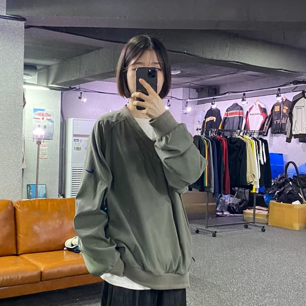 나이키 올드스쿨 스우시 카키 웜업 B4656