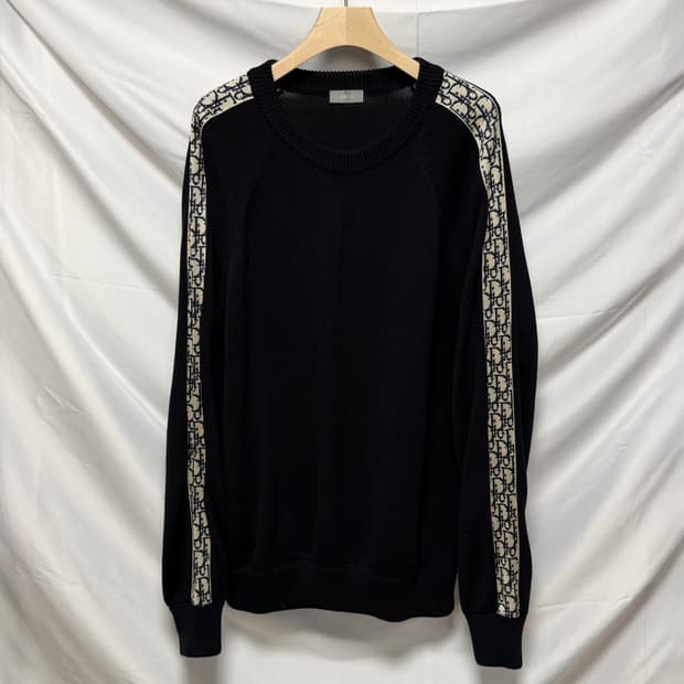 [S+급/2XL] 디올 오블리크 인서트 니트 스웨터