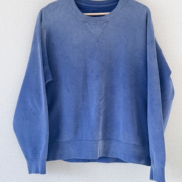 2) Visvim Jumbo SB Sweat L/S Crash. Navy