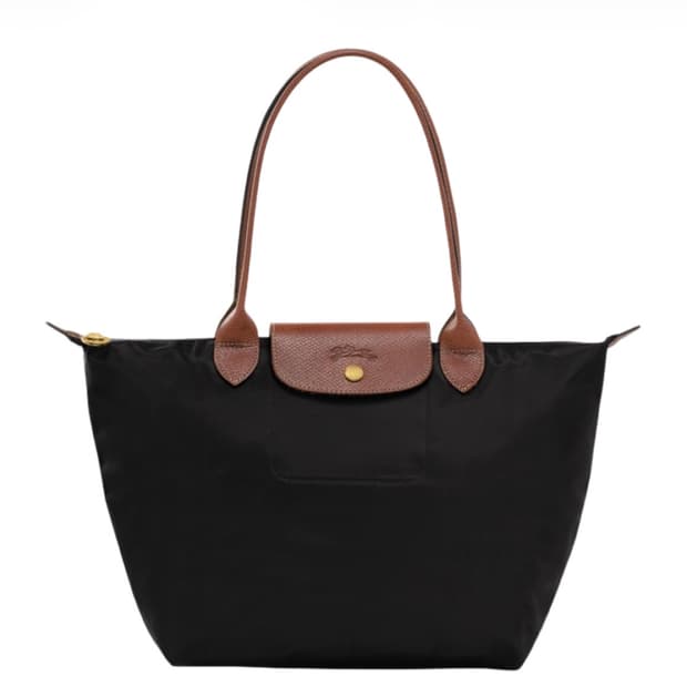 롱샴 르 플리아쥬 오리지널 토트백 M 블랙