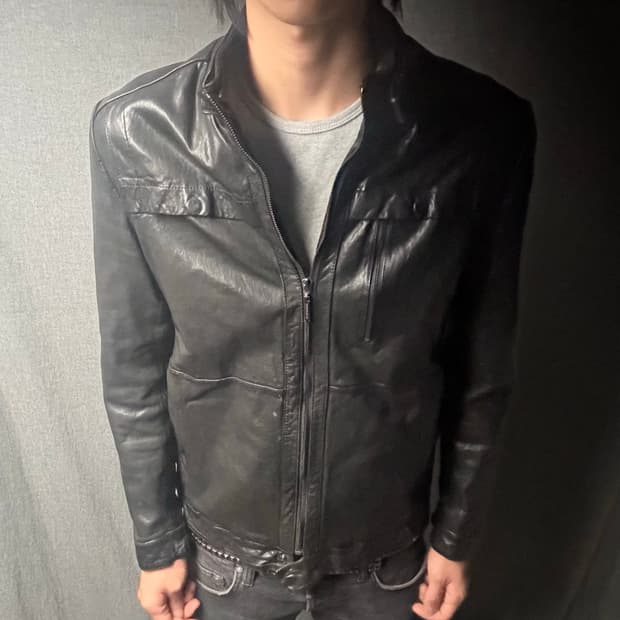 lamb skin leather jacket