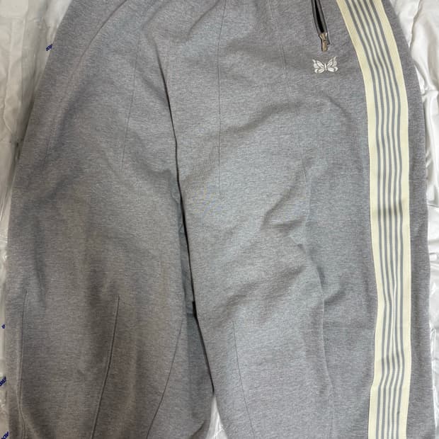 니들스 x LHP H.D. 트랙 팬츠 코튼 저지 그레이 M