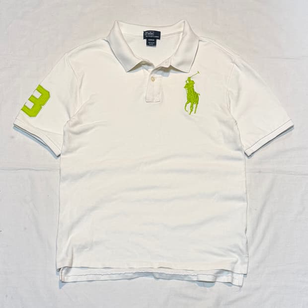 희귀* 폴로 랄프로렌 빅포니 카라티 화이트 라임포니