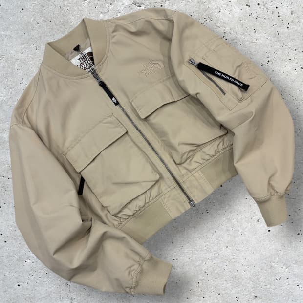 [90] 노스페이스 화이트라벨 우먼 밀턴 베이지 봄버 자켓 B720